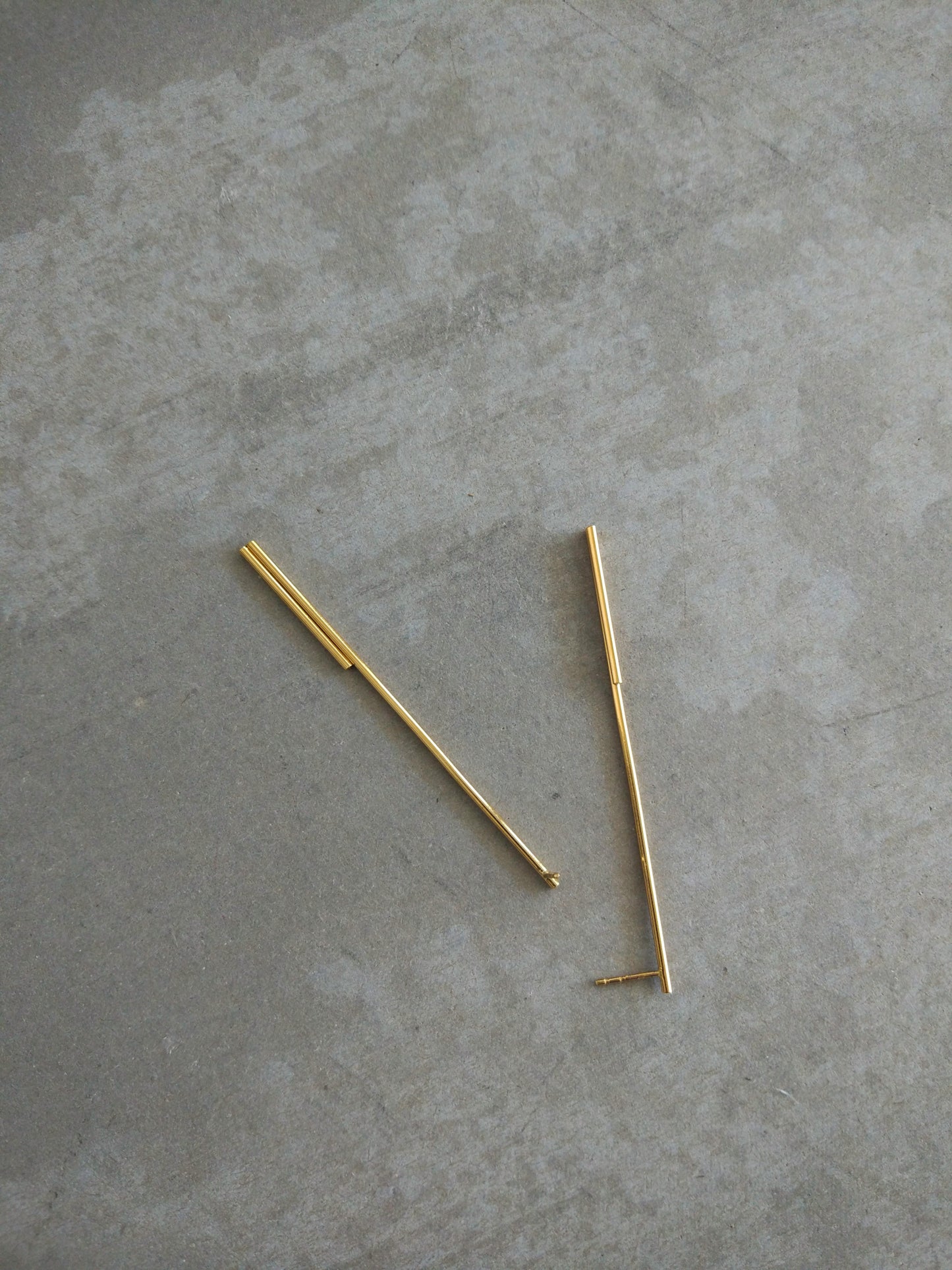 long double bar earrings