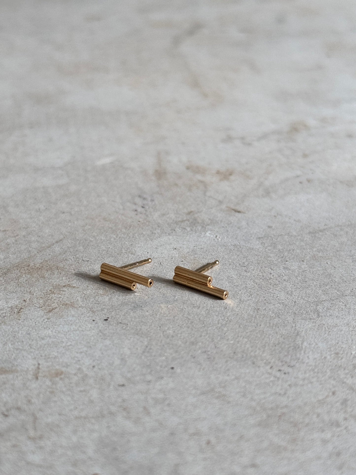 small double bar earrings