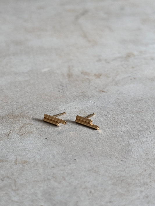 small double bar earrings