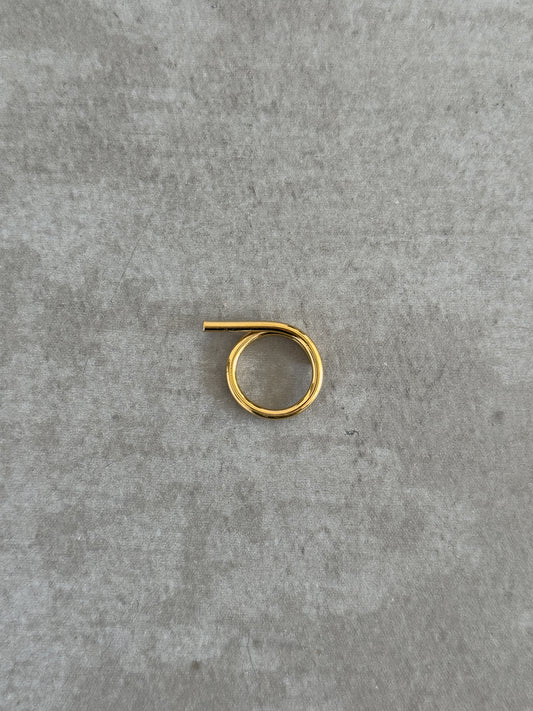 asymmetrical gold ring