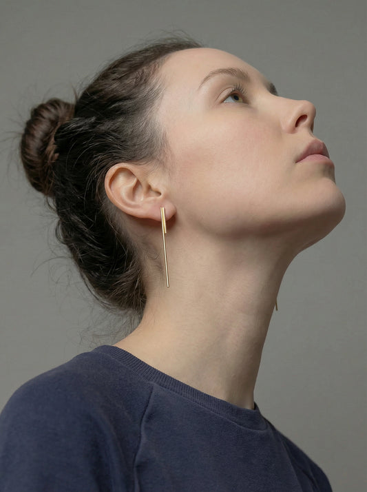 long double bar earrings