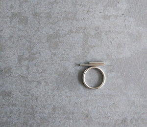 DOUBLE BAR SILVER RING
